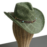 Chokore  Chokore Handcrafted Straw Cowboy Hat (Green)