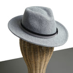 Chokore Chokore Classic Plaid Fedora Hat (Light Gray) Chokore Vintage Fedora Hat (Light Gray)