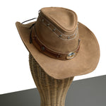 Chokore  Chokore PU Leather Cowboy Hat with Ox Head (Camel)