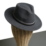 Chokore Chokore Fedora Hat with Vegan Leather Belt (Enamel Blue) Chokore Vintage Fedora Hat (Dark Gray)