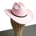 Chokore Chokore Fedora Hat with Leopard Belt (Chocolate Brown) Chokore Pink Cowgirl Hat