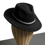Chokore Chokore Classic Striped Fedora Hat (Dark Gray) Chokore Vintage Fedora Hat (Black)