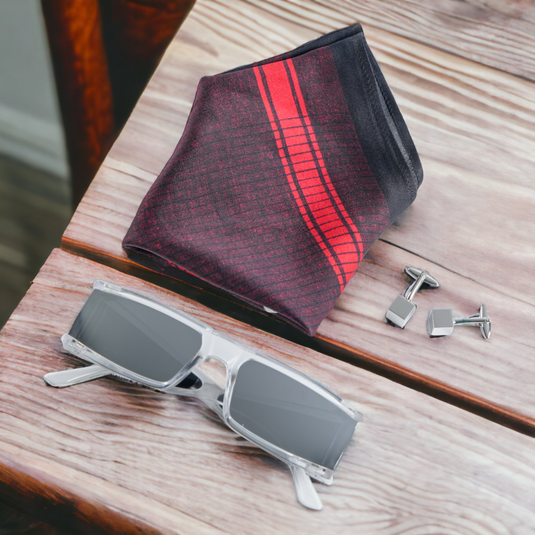 Chokore Special 3-in-1 Gift Set (Pocket Square, Cufflinks, & Sunglasses)