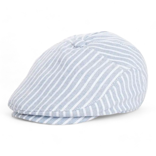 Chokore Striped Cotton Ivy Cap for Kids (Blue)