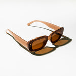 Chokore Chokore Iconic Wayfarer Sunglasses (Wood & Black) Chokore Rectangular Sunglasses with UV 400 Protection (Light Brown)