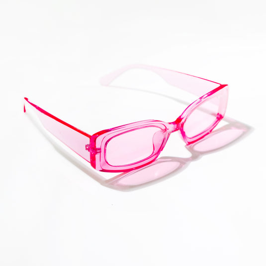 Chokore Rectangular UV-400 Protected Sunglasses (Pink)