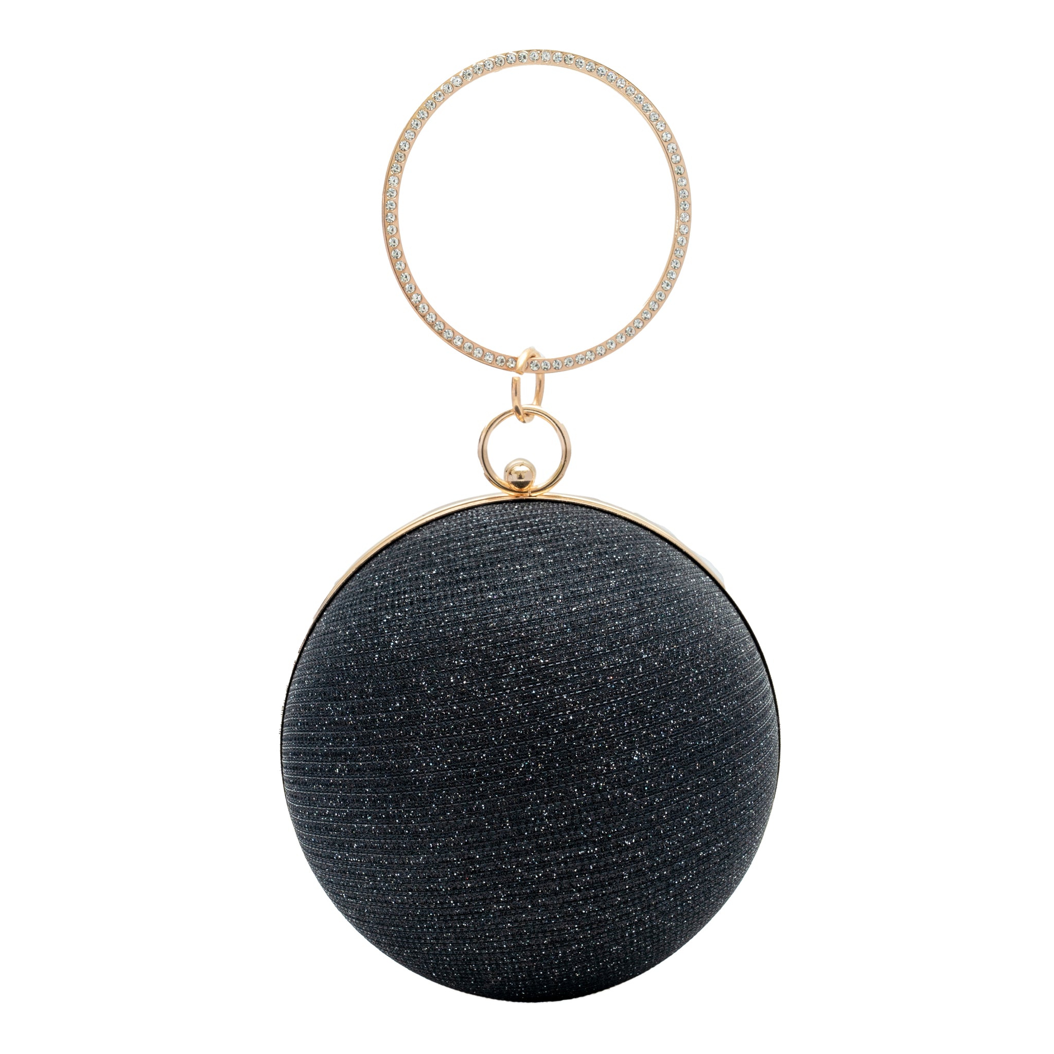 Chokore Spherical Rhinestone Crossbody Bag (Black)