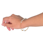 Chokore Chokore Link Chain Bracelet with White Freshwater Pearl Chokore Stunning Freshwater Pearl Bracelet Bangle