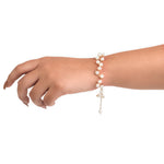 Chokore Chokore Link Chain Bracelet with White Freshwater Pearl Chokore Branched Freshwater Pearl Bracelet