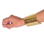 Chokore Chokore Gold finish Bamboo Bracelet Chokore Wide Cuff Bracelet in C-shape (Gold)