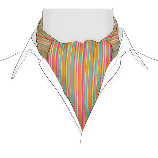 Chokore Striped Silk Reversible Cravat (Multicolor)