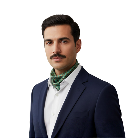 Chokore Sea Green Silk Reversible Cravat