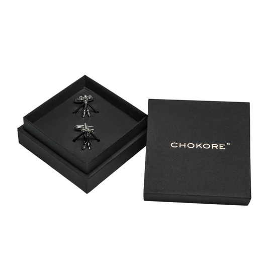 Golf Club Silver Brass Cufflinks – Elegant Sports Wear