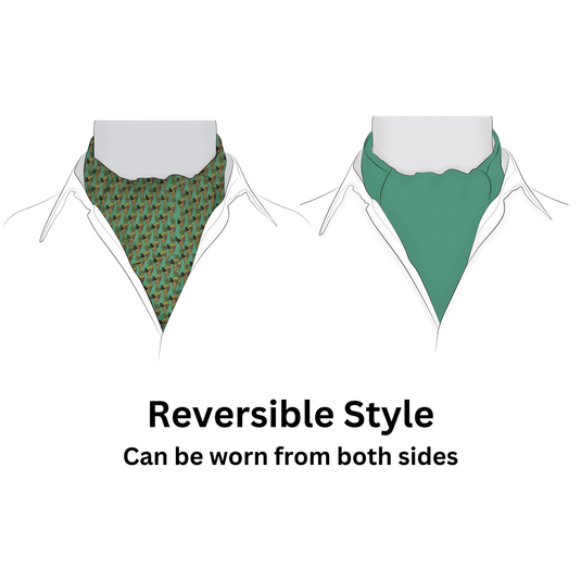 Chokore Sea Green Silk Reversible Cravat