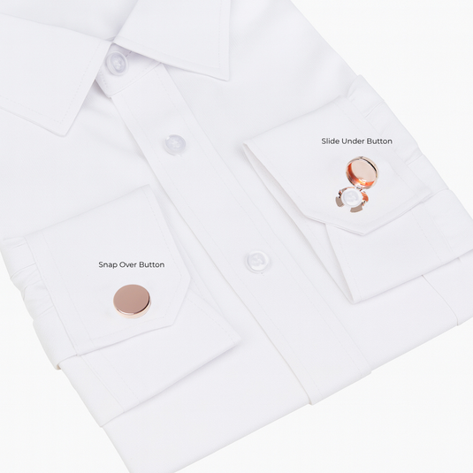 Rose Gold Brass Cuff Buttons – Easy-Fit Sophisticated Wear