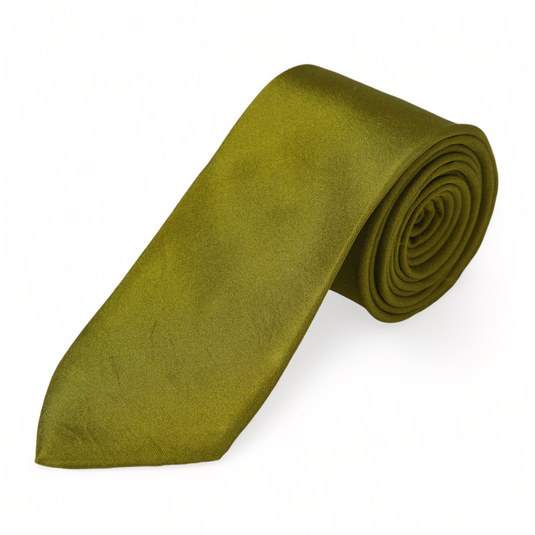 Chokore Mehandi Green Silk Necktie - Solids Collection