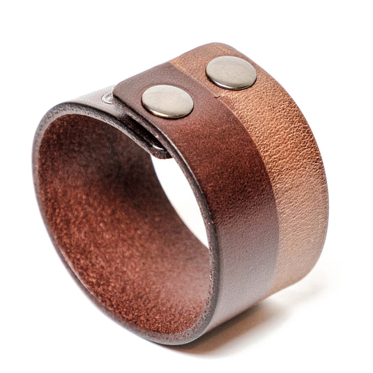 Chokore Broad Dual Color Leather Bracelet