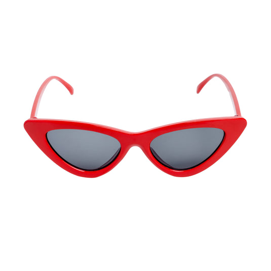 Chokore Retro Cat-Eye Sunglasses with UV 400 Protection (Red)