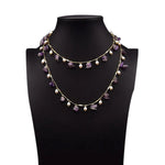 Chokore Chokore Drop Necklace with Freshwater Pearl Chokore Amethyst Pearl Long Necklace