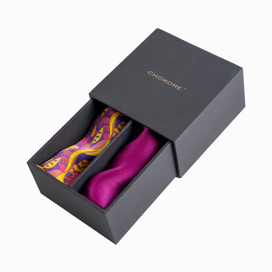 Chokore Special 2-in-1 Marine Gift Set (2 Pocket Squares)