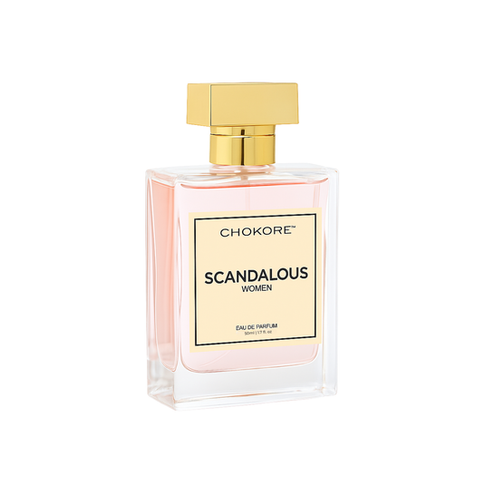 Scandalous perfume bottle for women, bold evening scent