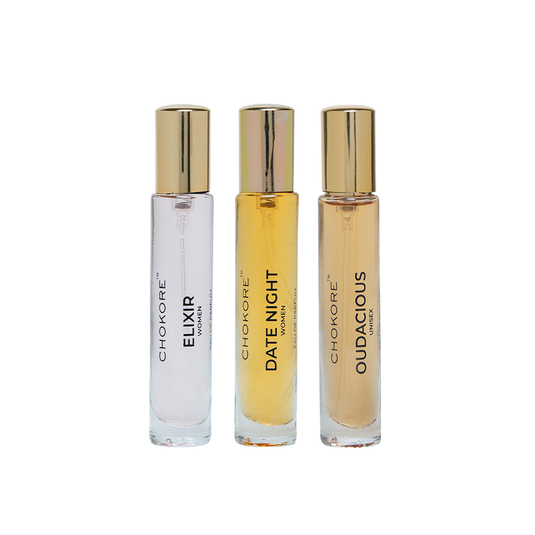 Elixir · Date Night · Oudacious | 3 x 15ml / 20ml Perfume Combo For Women | (Evening / Night)
