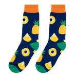Chokore Chokore Trendy Papaya Socks Chokore Trendy Navy Pineapple Socks