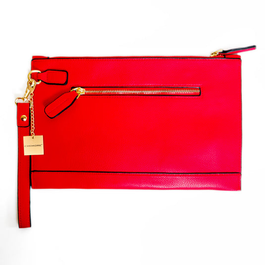 Chokore Chokore Vegan Leather Envelope Clutch (Red)