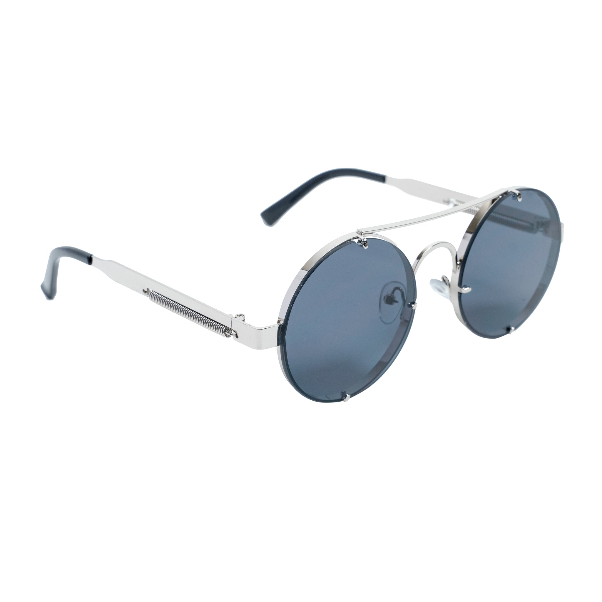 Chokore Retro Polarized Sunglasses (Black & Silver)