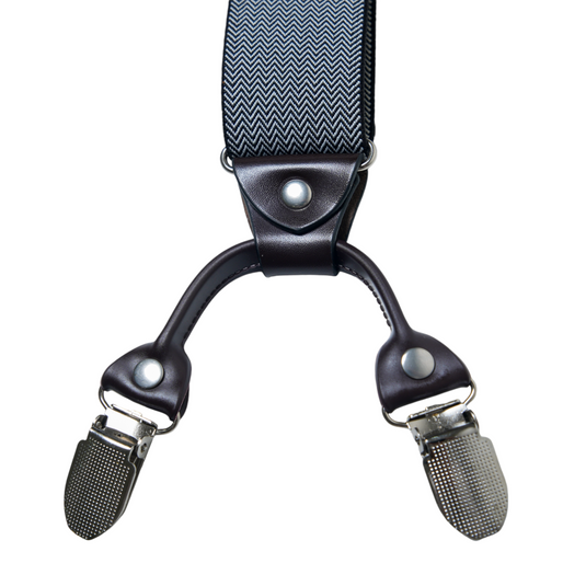 Chokore Y-shaped Suspenders, 6-clips (Grey)
