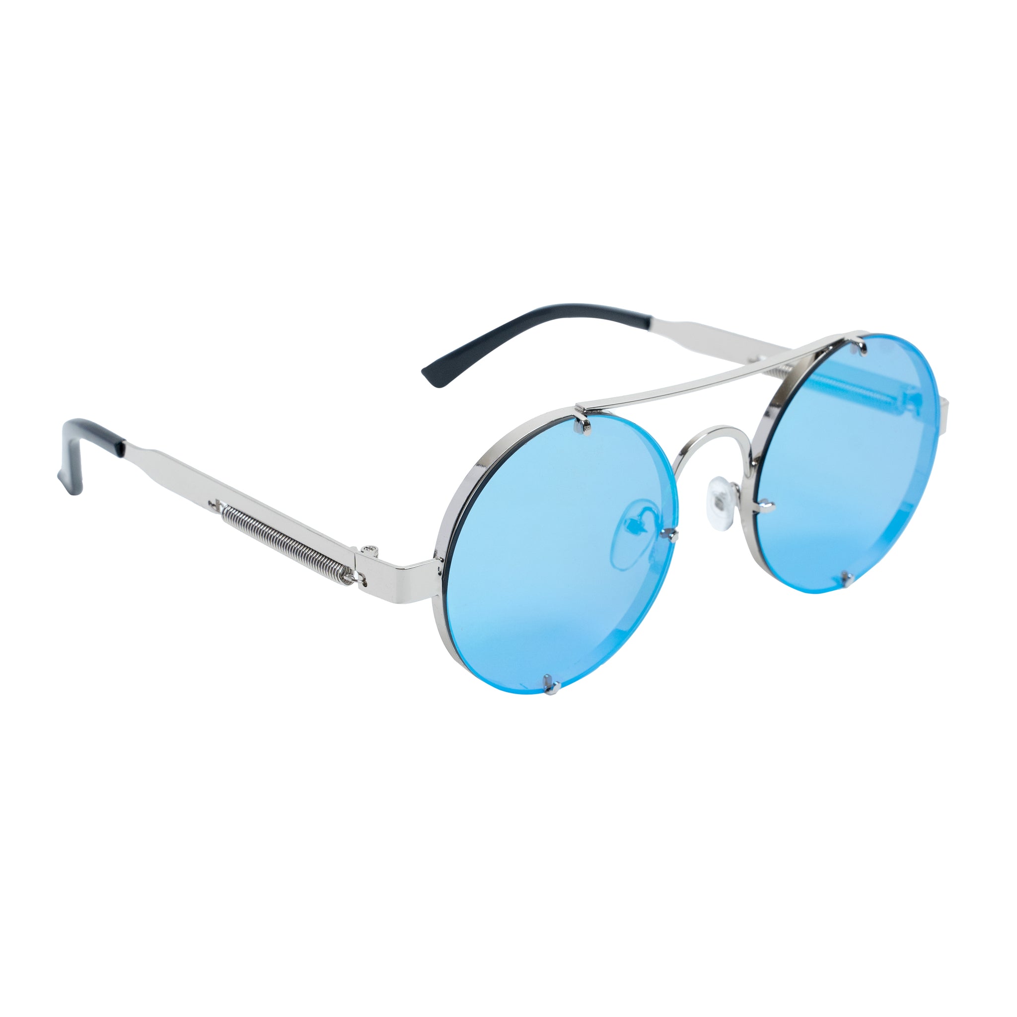 Chokore Retro Polarized Sunglasses (Blue & Silver)