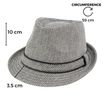 Chokore Chokore Fedora Hat in Houndstooth Pattern (Khaki) Chokore Classic Plaid Fedora Hat (Light Gray)
