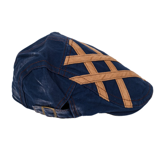 Chokore Denim Ivy Cap with Suede Detail (Blue)