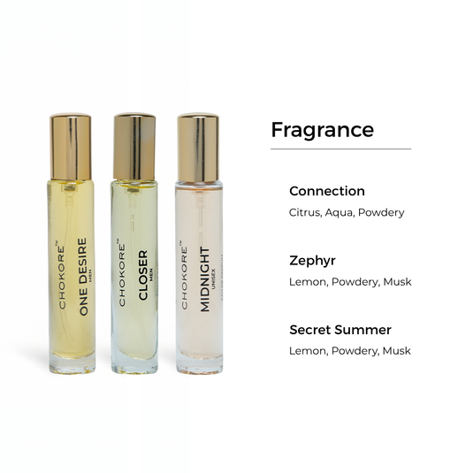 One Desire · Closer · Midnight | 3 x 15ml Perfume Combo For Men | (Evening / Night)