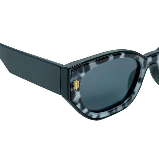 Chokore Purrfect Cat Eye Sunglasses with UV 400 Protection (Black & White)