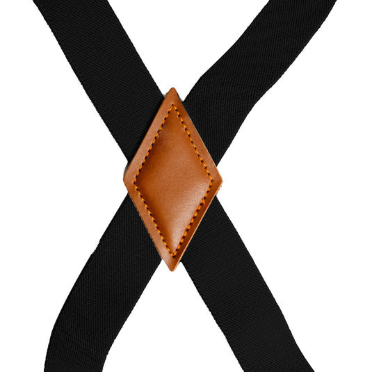 Chokore Chokore X-shaped Snap Hook Suspenders (Black)