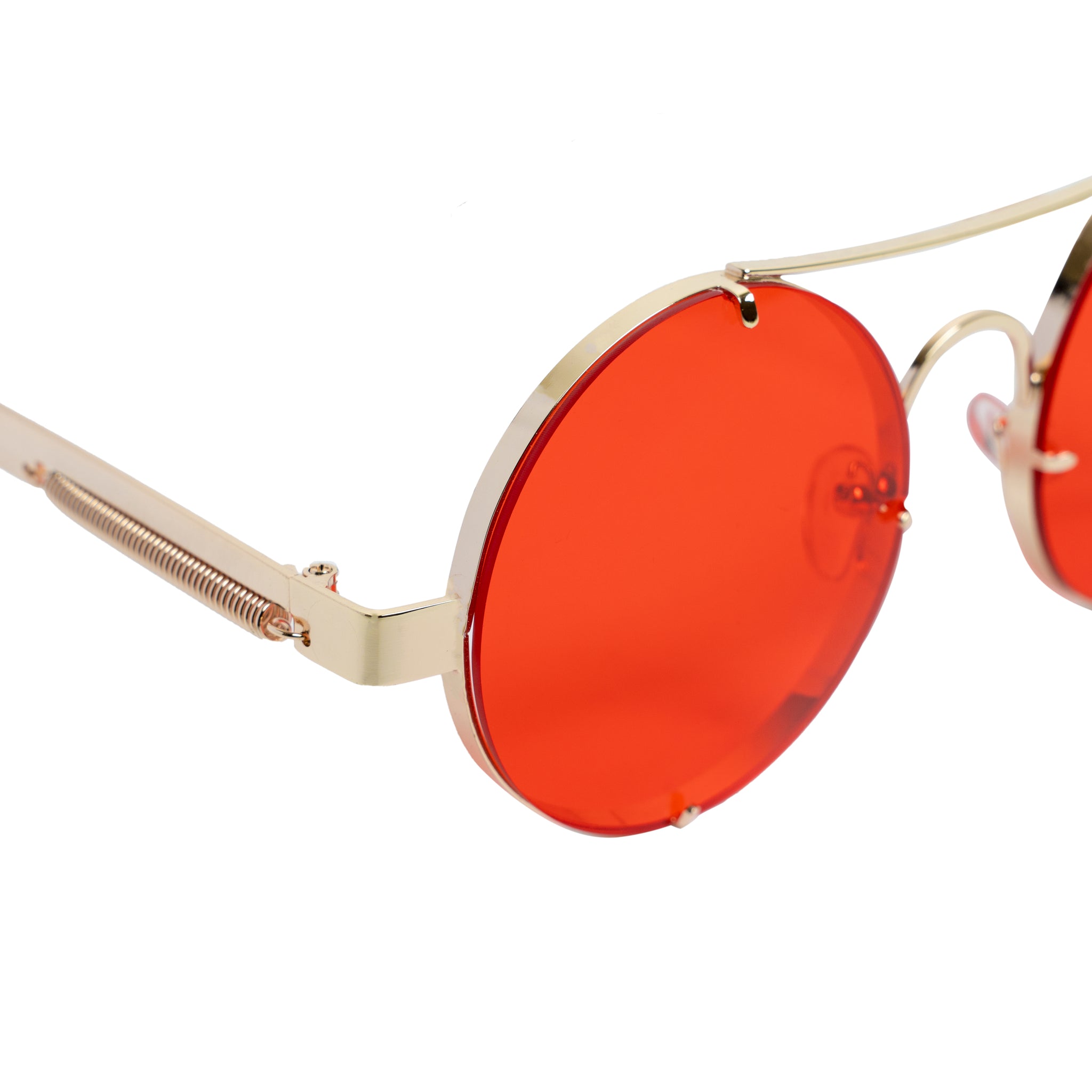 Chokore Retro Polarized Sunglasses (Red & Golden)