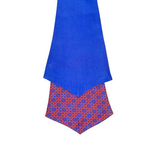 Chokore Red & Blue Silk Reversible Cravat