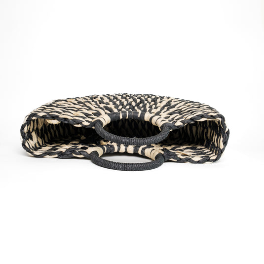 Chokore Chokore Black and White Rattan Handbag