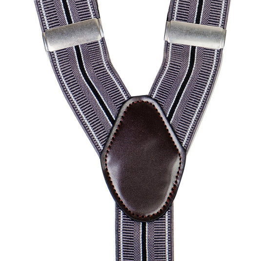 Chokore Y-shaped Suspenders, 6 Clips (Grey)