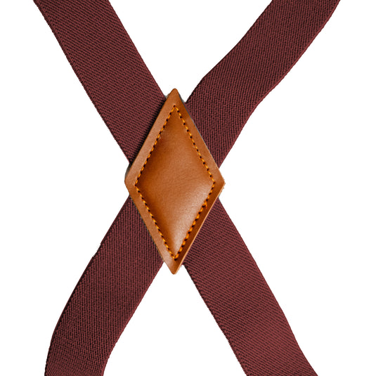 Chokore X-shaped Snap Hook Suspenders (Wine Red)