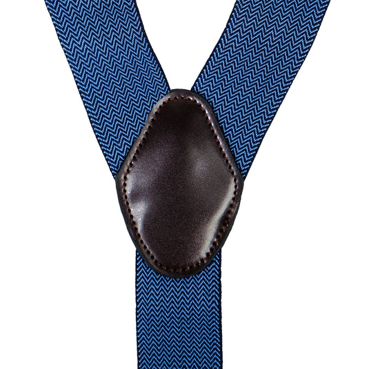 Chokore Y-shaped Suspenders, 6 Clips (Chambray Blue)