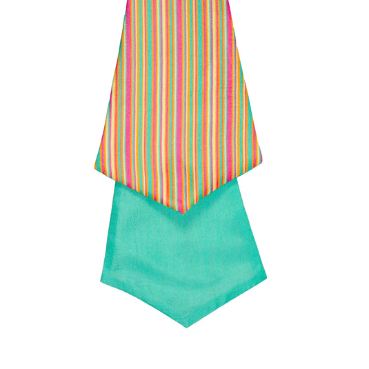 Chokore Striped Silk Reversible Cravat (Multicolor)