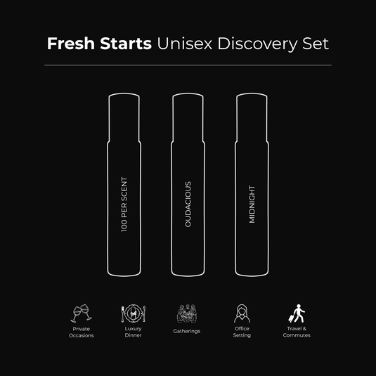 100 Per Scent · Oudacious · Midnight | 3 x 15ml Unisex Perfume Combo | (Evening / Night)