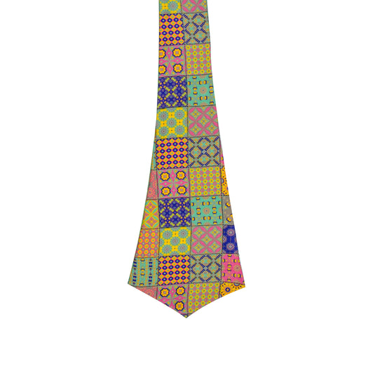 Chokore Geometric Multicolor Reversible Cravat