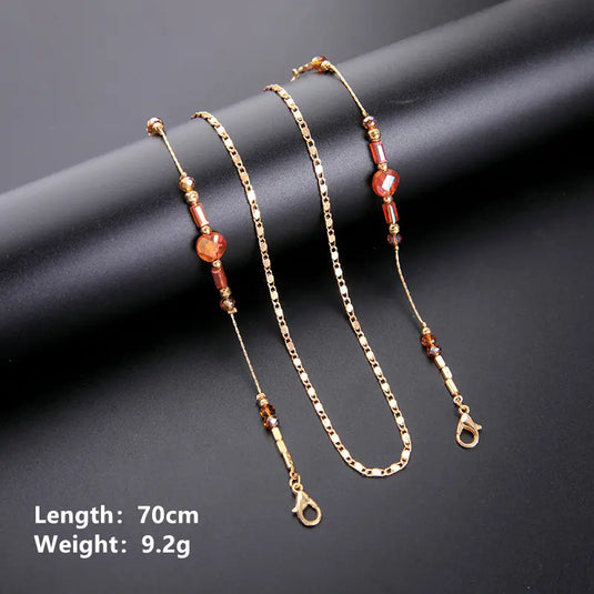 Chokore Vintage Bead EyeGlass Chain (Orange)