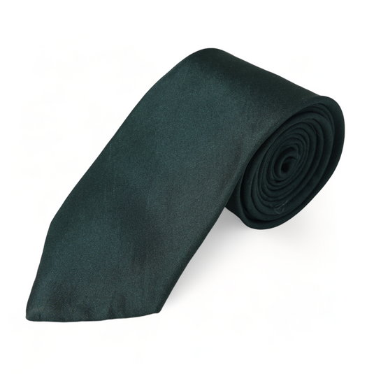 Chokore Dark Green Silk Necktie - Solids Collection