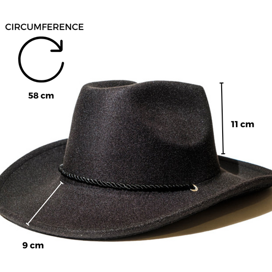 Chokore Vintage Cowboy Hat (Black)
