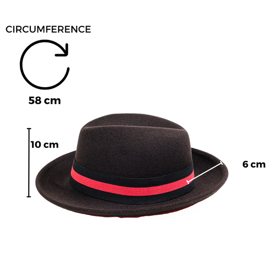 Chokore Chokore Double-tone Fedora Hat (Black)