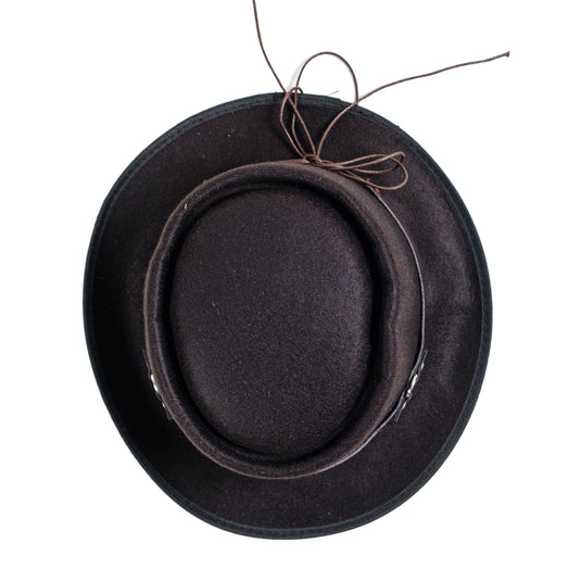 Chokore Vintage Panama Fedora Hat (Black)